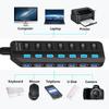 7 в 1 USB 3.0 концентратор 5 Гбит/с высокоскоростной разветвитель с переключателем управления USB док-станция OTG адаптер для ПК портативного компьютера