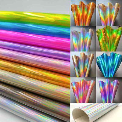 Laser Magic Color DIY Ткань PU Кожа Шерсть Нижняя часть Ремесла Голографическое Зеркало