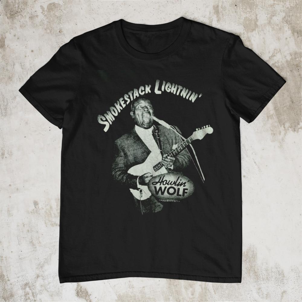 Винтажная футболка Howlin Wolf Smokestack Lightnin Черная Все размеры Унисекс