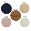 Round Heat Resistant Place Mat with Tassel Dining Table Mat Braided Placemat  Home