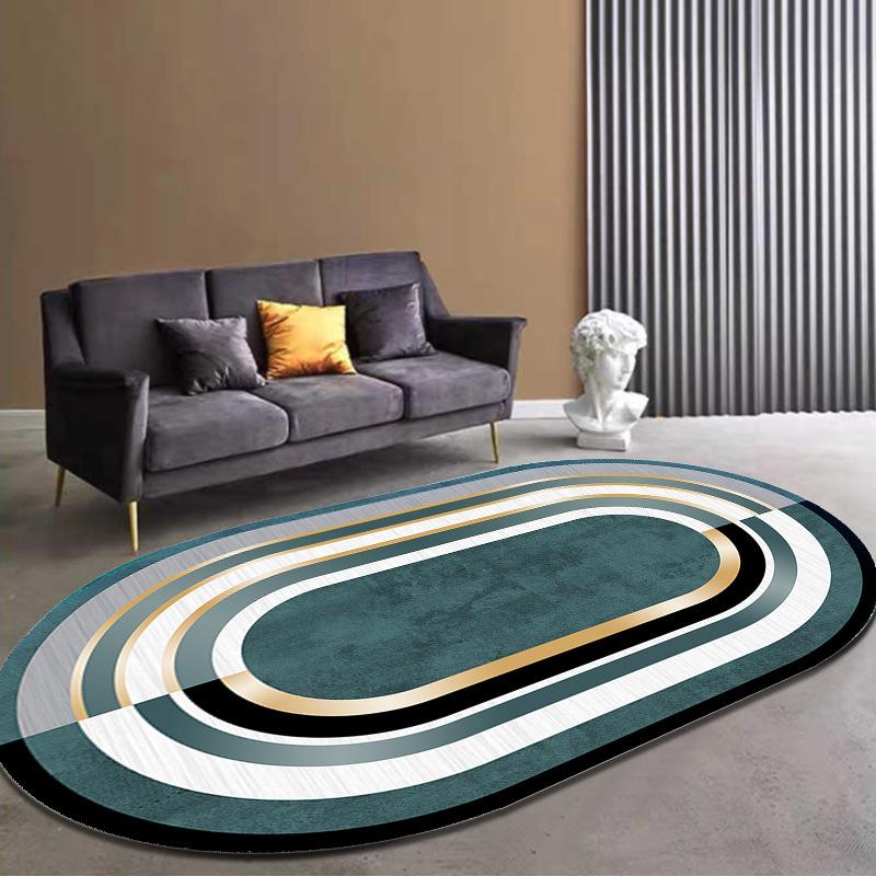 Современные овальные ковры, украшения комнаты, домашний декор, напольный коврик, ковер большой площади в гостиной, нескользящий
