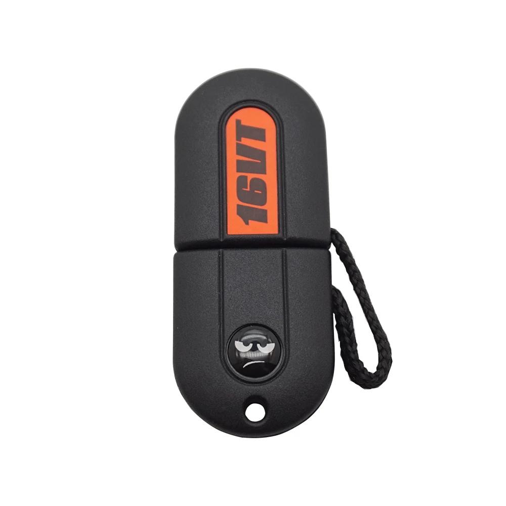 Xinyuexin New Smile Sticker Pill Key Shell Fob Fit for VW 16V VR6 TDI MK2 Golf G60 GT Key HU49 UncutBlade with LED LIGHTING KEY