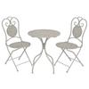Day and Night - Day and Night Garden Bistro Table and Chairs 3 Pieces Gray Steel