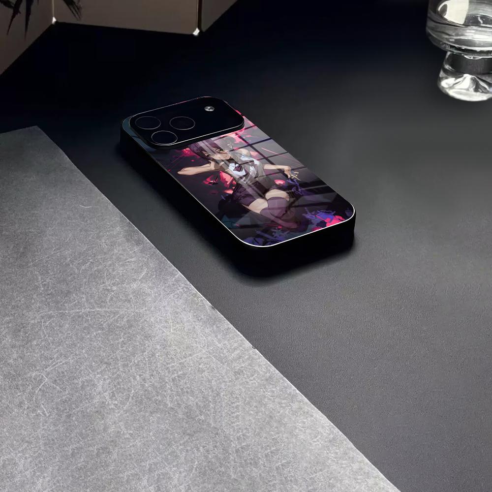 Чехол для телефона Reze Beauty Japan Anime Закаленное стекло Для IPhone 17 15 16 14 12 13 11 Pro XS Max Plus Mini Чехол