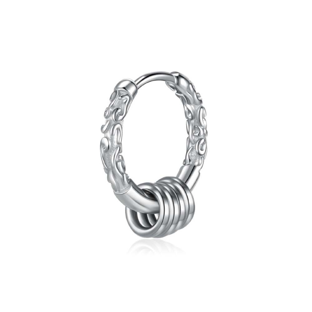 Silver Plated Copper Unisex Copper Ear Jewelry Men Earrings Stud Earrings Korean Hoop Earrings