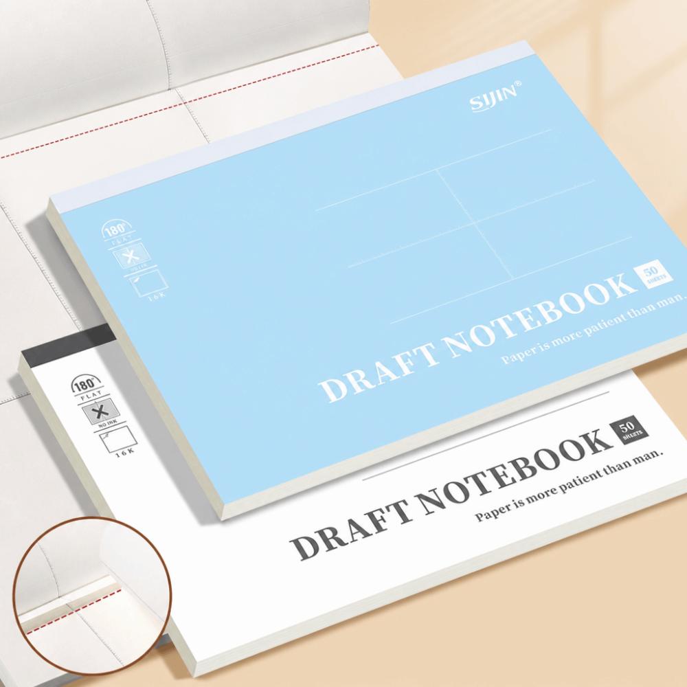 50 Sheets Flip-Up Draft Notebook 16K Note Paper Multi-purpose Draft Book  Students