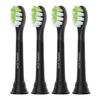 Сменные щетки Oralica, совместимые с электрическими зубными щетками Philips Sonicare, DiamondClean White Plus, Черные, Стандартный размер, Упаковка из 4 штук