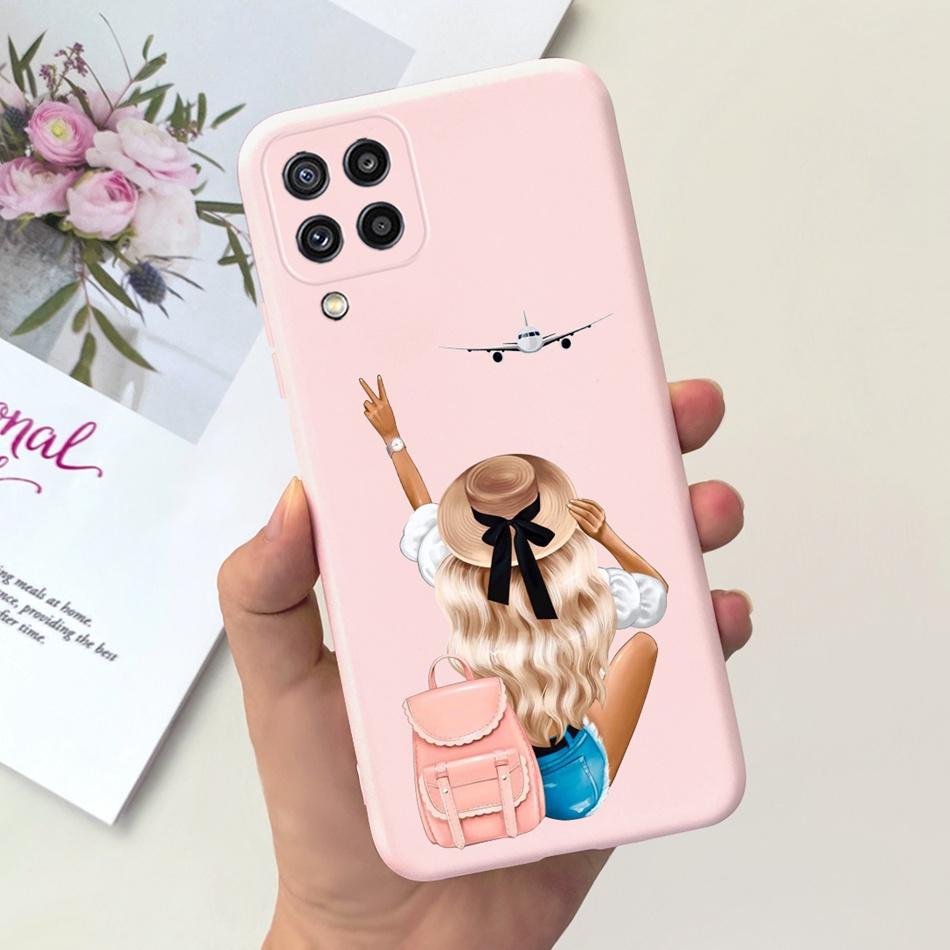 Для Samsung Galaxy M22 F22 Чехол Samsung M22 F22 4G SM-M225F E225F Модный Дизайн Луны Мягкий Силикон Защитная Крышка Чехлы для Телефона