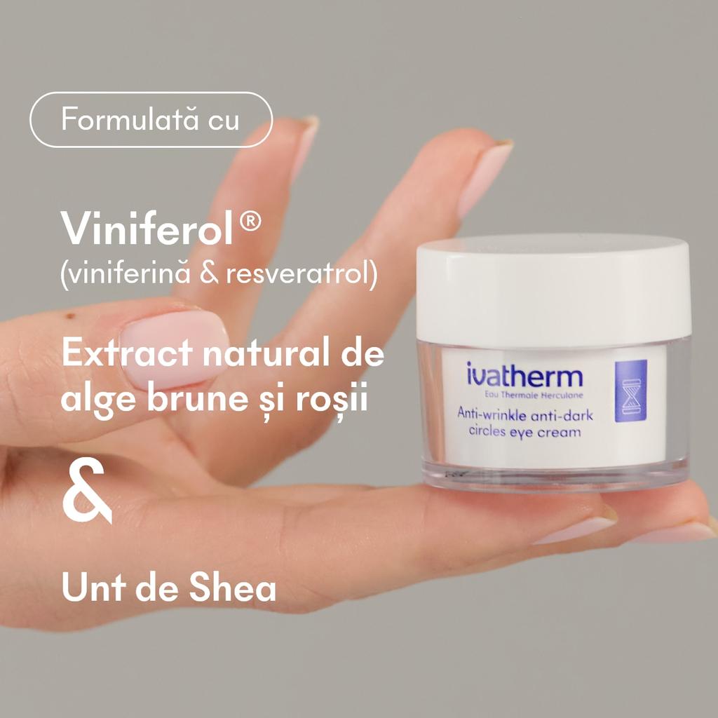 Ivatherm Anti-Wrinkle Eye Cream 15ml, Anti-Dark Circles & Puffiness, Regenerating Effect, Brightening & Firming