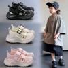 Children's Baotou Sports Shoes 2025 Summer Hollow Breathable Baby Girl Casual Shoes Soft Sole Non-slip Boys Sandals