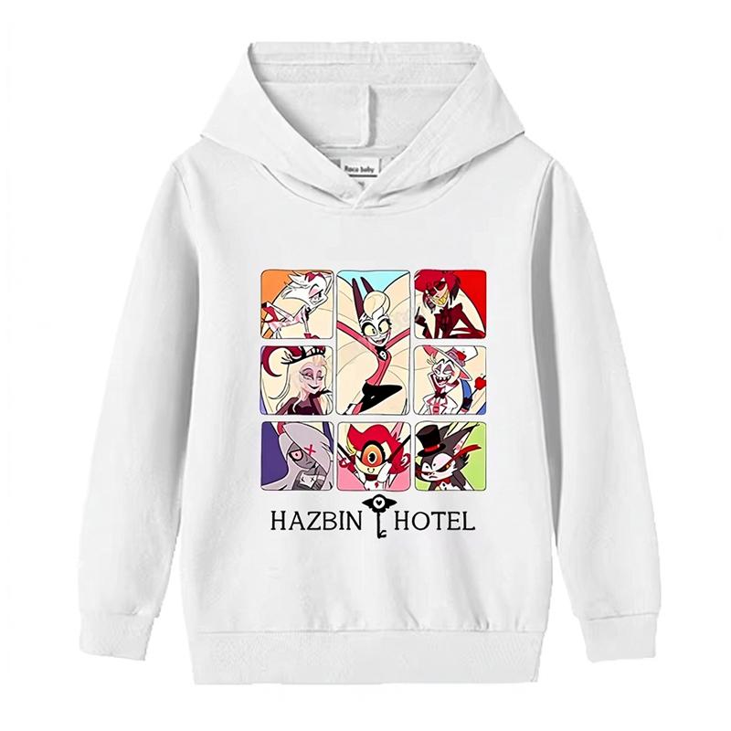 Hazbins Hotel Series Hoodie Spring Autumn Thin Sweatshirt Cartoon Alastor Print Hoody Top Birthday Gift