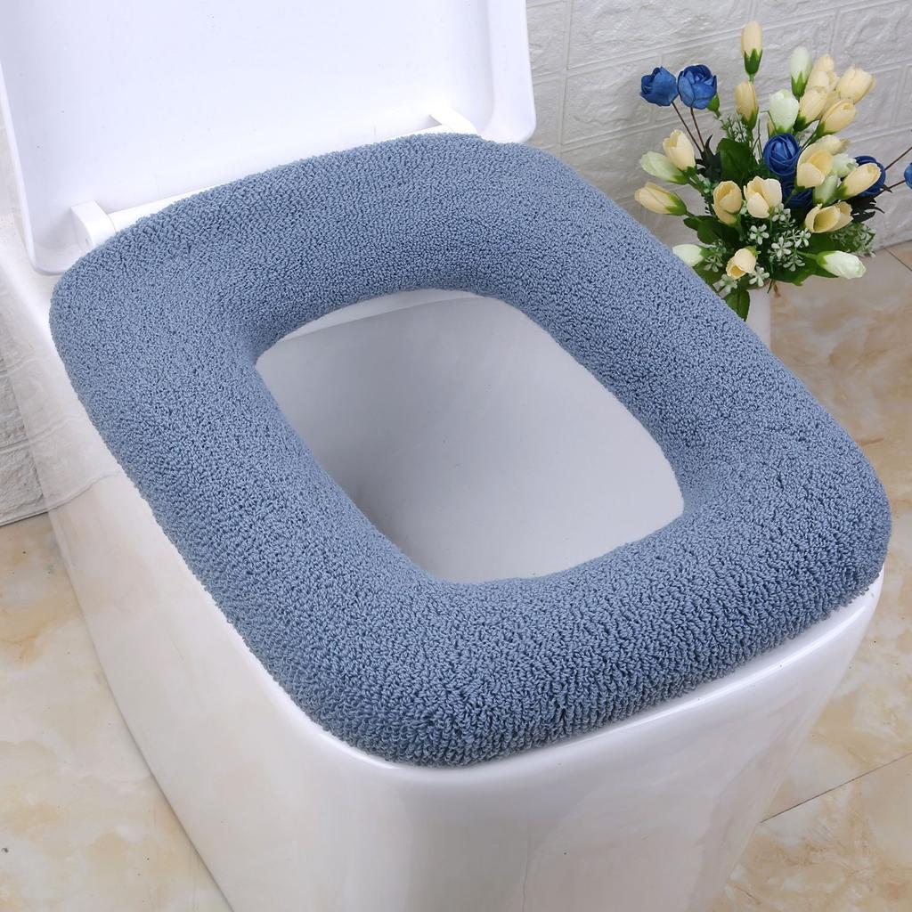 Более толстый чехол для сиденья унитаза, более толстый, теплый, зимний, удобный, для ванной комнаты, туалетные принадлежности, подушка, универсальный коврик для унитаза, крышка