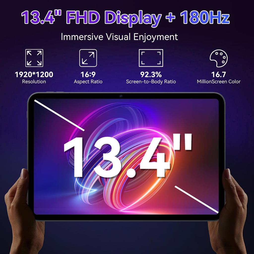 Планшет ExcitPower T60 Pro Android 16 8 ГБ ОЗУ 256 ГБ ПЗУ 13,4" 5G Wi-Fi 10000 мАч Дисплей FHD Планшет-ПК с клавиатурой и мышью