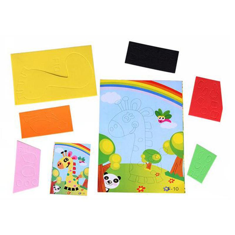 DIY Креативный мультфильм животное 3D EVA наклейка головоломка ручной работы раннее обучение развивающие игрушки для детей детский подарок