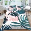 Family Bedding Single Double Bed Full Size Plant Printing Series Bedding Leaf Pattern Pillowcase and Quilt Cover Washable Home Decoration