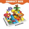 55PCS Big Building Blocks Marble Race Run Track Dinosaur And Large Brick Rolling Ball Chute Funnel Toys For Kids Educational Toy