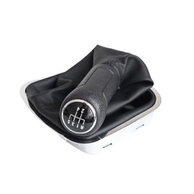 5 Speed Car Shift Gear Knob With Chrome Leather Boot For VW Polo 6R Polo Sedan 2010 2011 2012 2013 6R0.711.456B