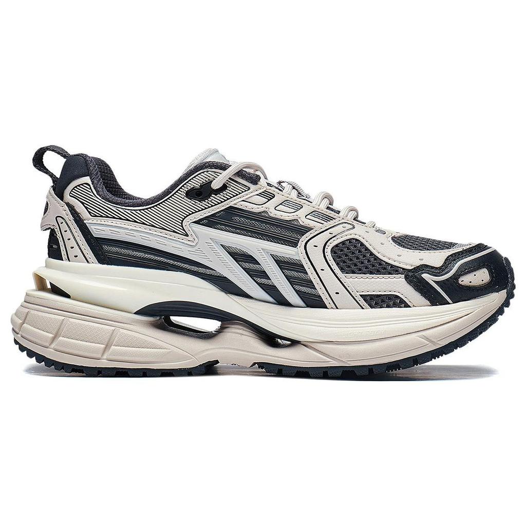 Li Ning Yixing 5 Ткань Синтетическая кожа Нескользящие Износостойкие Низкие Спортивные Повседневные Туфли Женские Кроссовки Черный Серый AGLT026-2