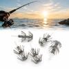 10PCS Stainless Steel Squid Fishing Hooks Luminous Jigging Fishhook Lures  Saltwater Fishing