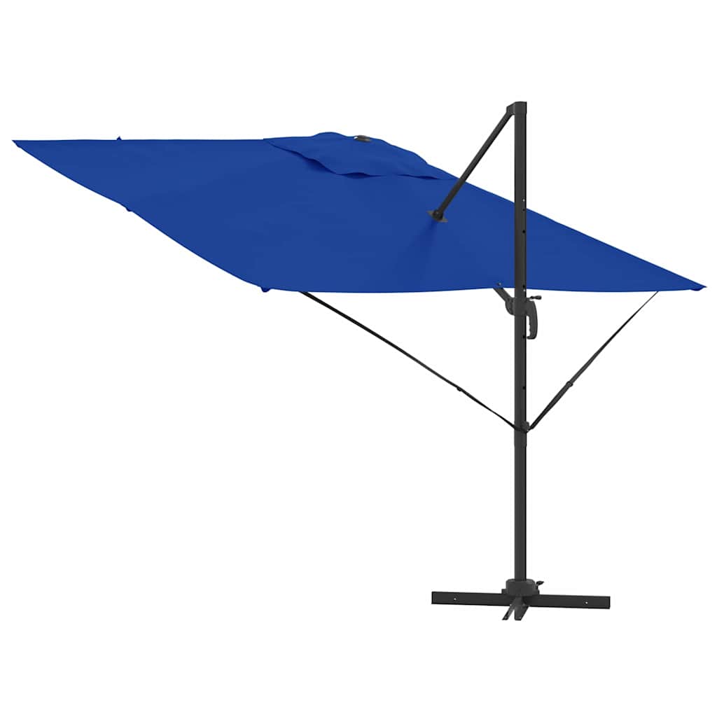 Roma Cantilever Umbrella Blue 286 x 284 x 265 cm Aluminium and Polyester