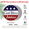 2D Flat, 1pc Patriotic “God Bless America” Hanging Sign, Heavy-Duty Aluminum Independence Day Decoration with Navy Blue & Red Stars, 7.87In American