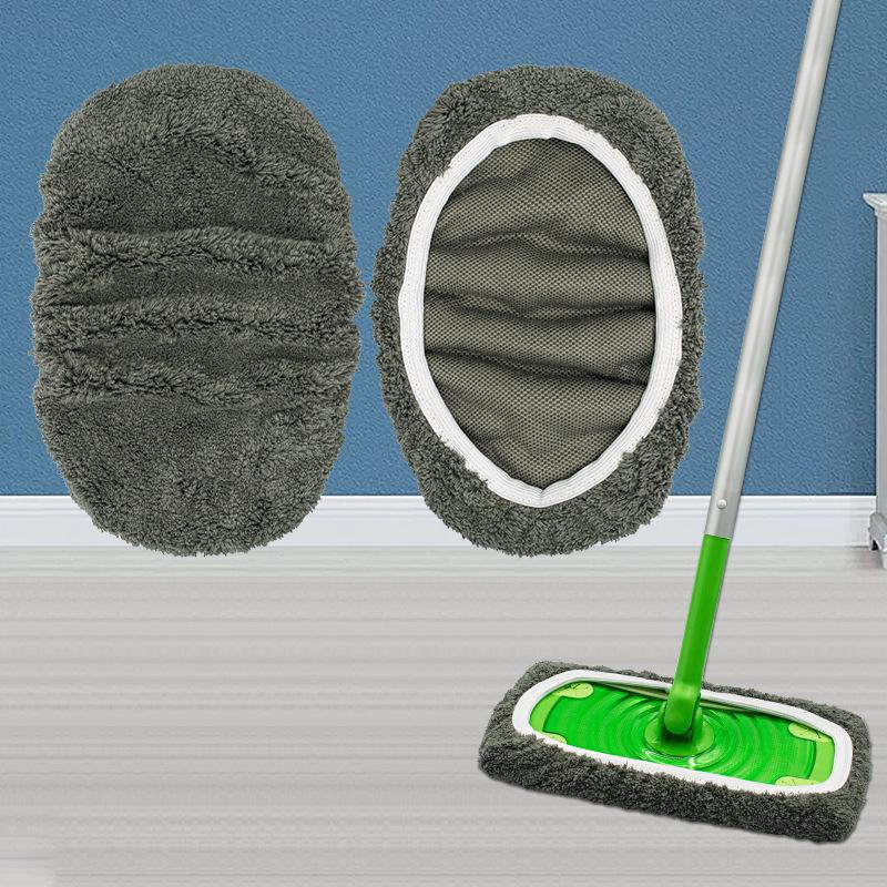 2 шт. Тряпка для швабры Многоразовая накладка для Swiffer Sweeper Ультратонкое волокно Плоская швабра Сменная накладка Двухцелевая Аксессуары для швабры