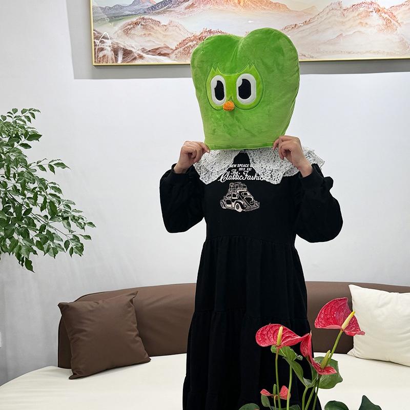 Плюшевая игрушка Дуо, сова, зеленая накладка на голову совы, рождественский подарок