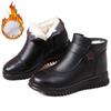 Fashion PU Leather Women Casual Short Winter Snow Boots Wool Fur Lined Warm Shoes Waterproof