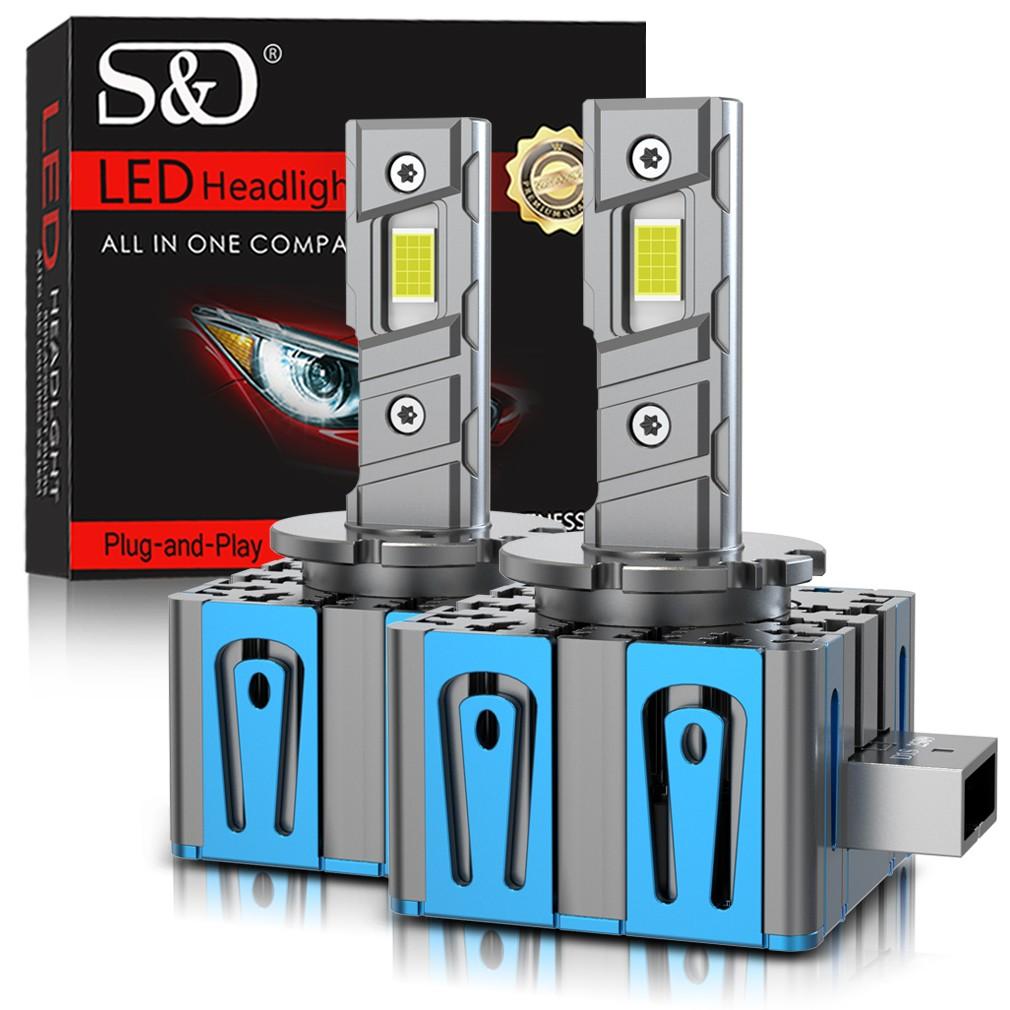 2Pcs 60000Lm D3S LED Headlight Bulbs D1S D2S D4S D8S D1R D2R D3R D4R D8R Turbo LED CSP Lights For BMW Benz Volvo Lamp Canbus 120W Headlamp 6500K White