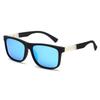 Simple Square Sunglasses Trendy Personalized Temple Design Sun Protection UV Protection Versatile Sunglasses 3005