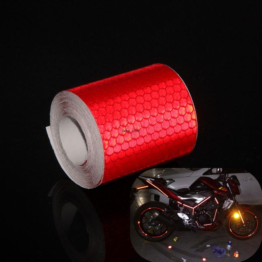 5 см*3 м красные светоотражающие наклейки для автомобиля водонепроницаемые прочные самоклеящиеся предупреждающие ленты светоотражатели полосы для грузовиков
