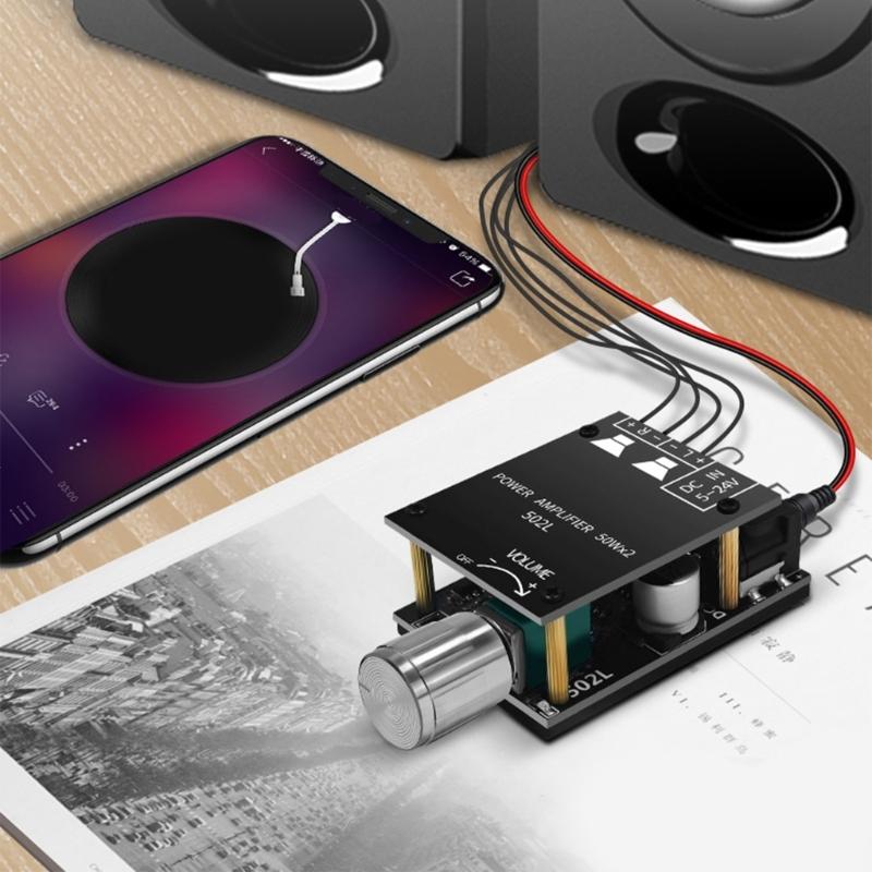 ZK 502L 2.0 Channel Digital Sound Module 2x50W Wireless 5.0 and Dependable Power Supply Design