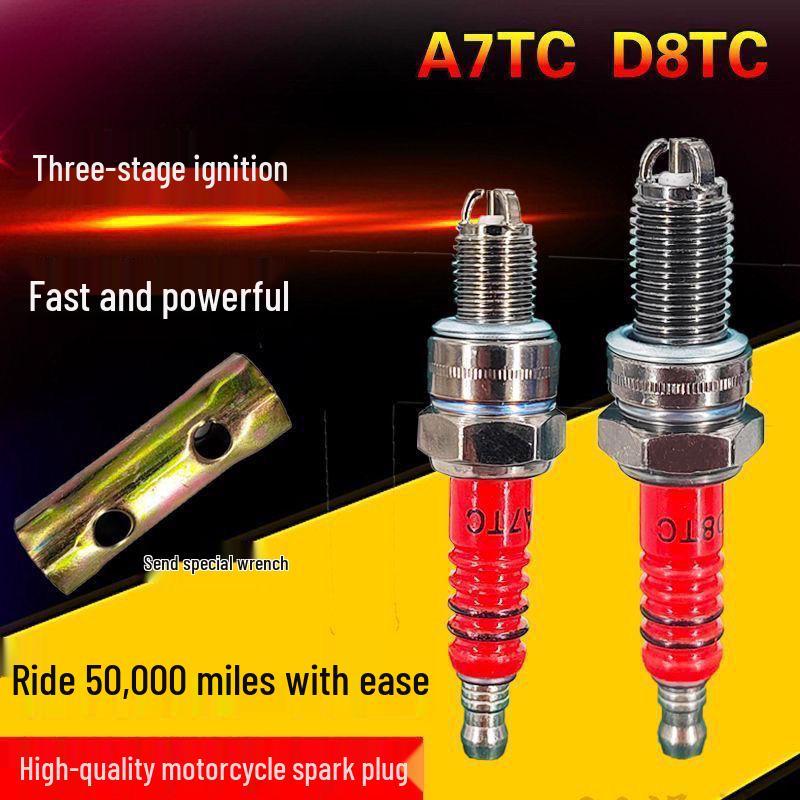 Универсальная свеча зажигания Qianjiang Lima Xuanhuo с тройным электродом и двойным иридиево-платиновым напылением для мотоциклов