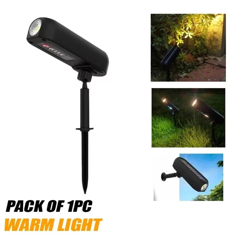 New 2-in-1 Solar Spotlight Waterproof Rotatable Wall Lamp High Brightness Adjustable Garden Lawn Lights Garden Decoration