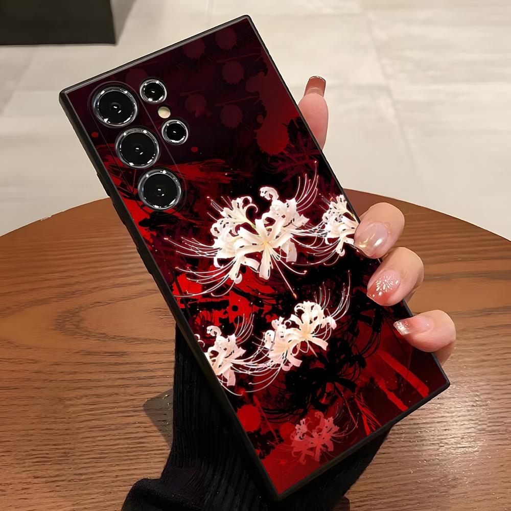 Красный Паучий Лилия Цветок Ада Чехол для Телефона Для S23 Samsung S24 S25 Ultra S22 S20 Fe S21 Plus A16 A54 A34 A53 Задняя Крышка