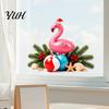 Creative Beach Theme Holiday Decor Tropical Christmas Static Window Stickers for Glass Doors And Windows, Waterproof PVC Easy Install Seasonal Clings