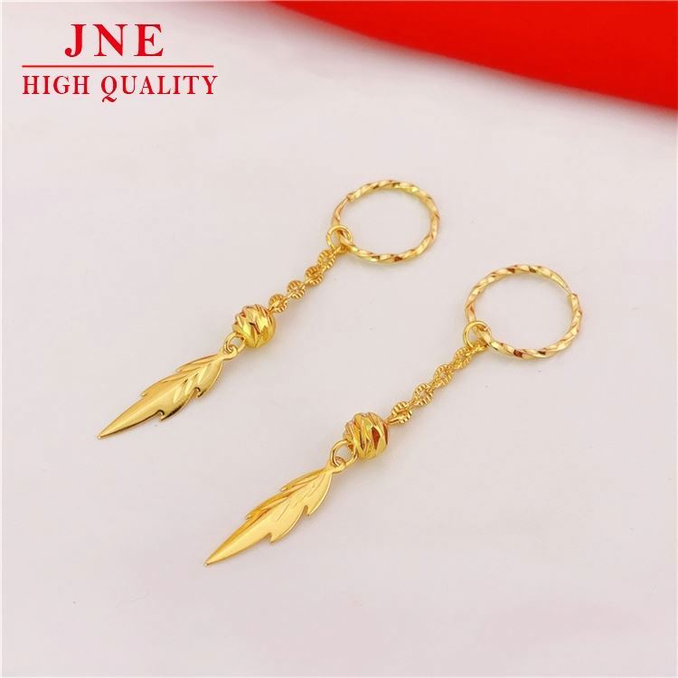 Gold Plated Gold Plated Earrings Female Student Simple Tassel Earrings Thread Simulated Vietnam Alluvial Gold Earrings