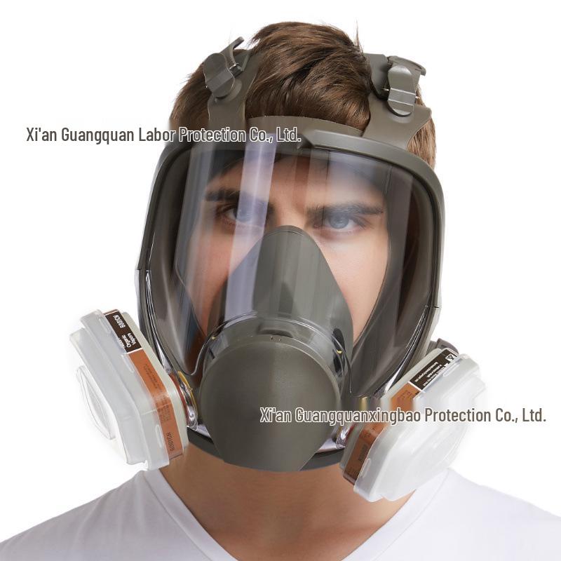 6800 Полнолицевая силиконовая пылезащитная защитная маска для химикатов, пестицидов и красок