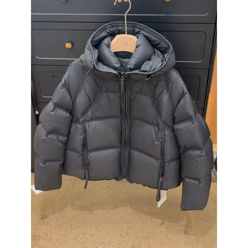 Womens Short Puffer Hooded Cotton Coat 2026 Winter Warm Loose Fit Korean Style Outerwear