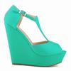 Women Sexy Sandals T-Strap Open Toe Shoes Matte Elegant Wedge Platform Pumps High Heels Shoe
