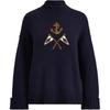 Ralph Lauren Женский вязаный джемпер с длинным рукавом и вышитым логотипом-гербом 211762022-001
