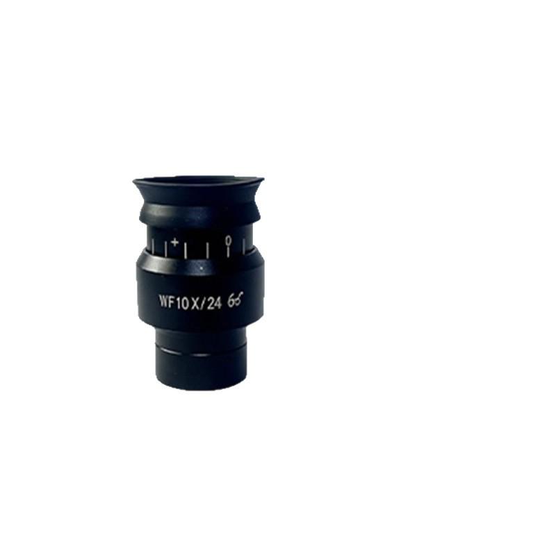 WF10X High Eyepoint Binocular Microscope, Adjustable Diopter, Wide-Angle Eyepiece, 24mm Field of View, 30mm Interface, Includes Eyecups.