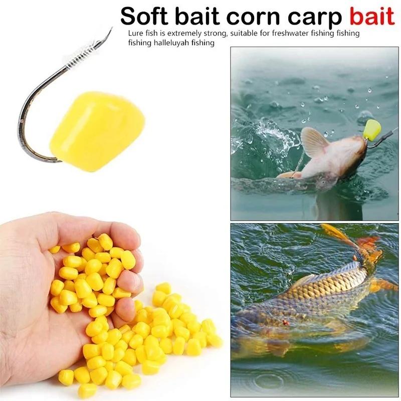 50/100Pcs Colored Carp Fishing Flavour Grass Carp Bait Floating Corn Soft Pellet Lure Creamy Corn Fragrance Bait Fishing