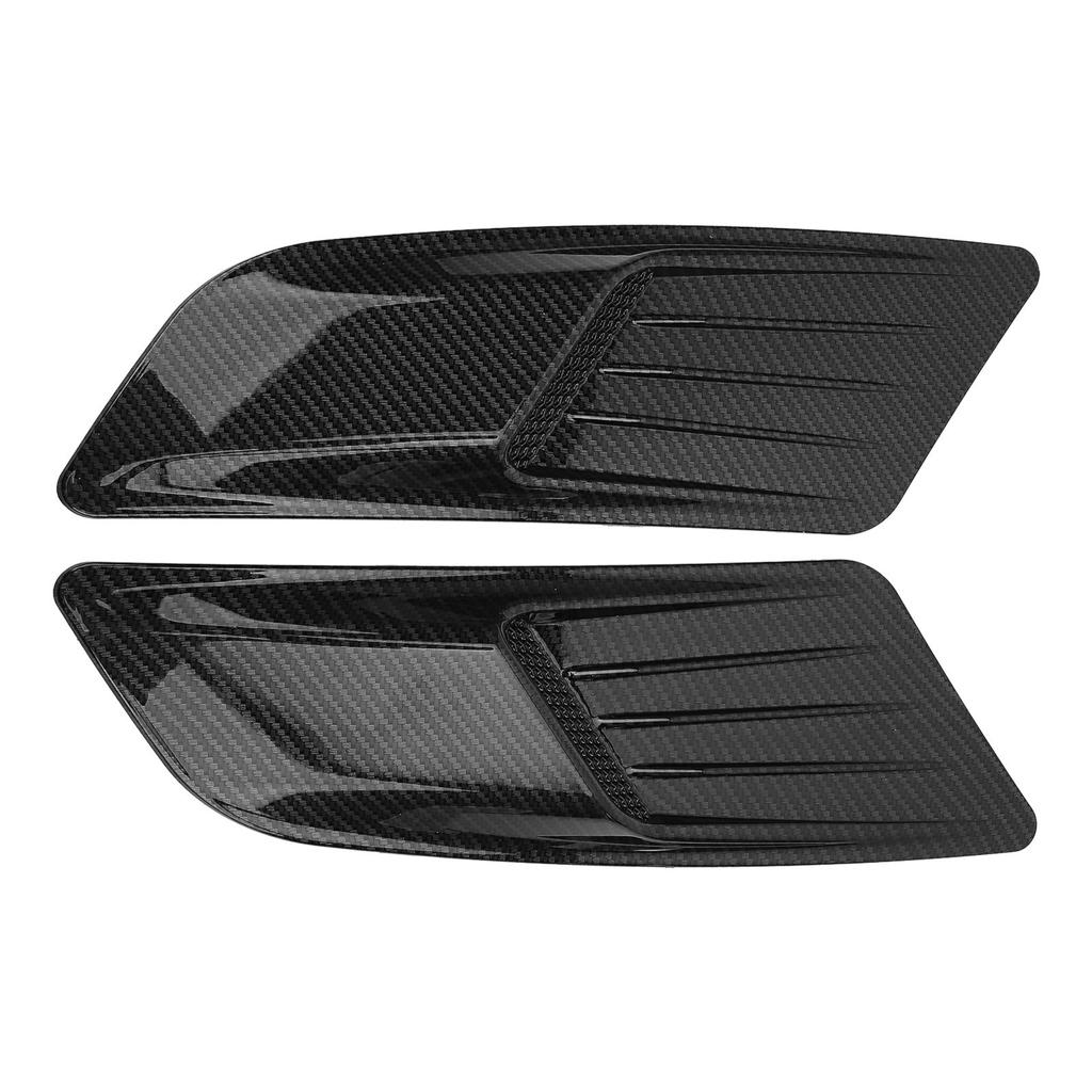 Пара универсальных молдингов воздухозаборников переднего капота, отделка крышки капота из углеродного волокна, подходит для Ford