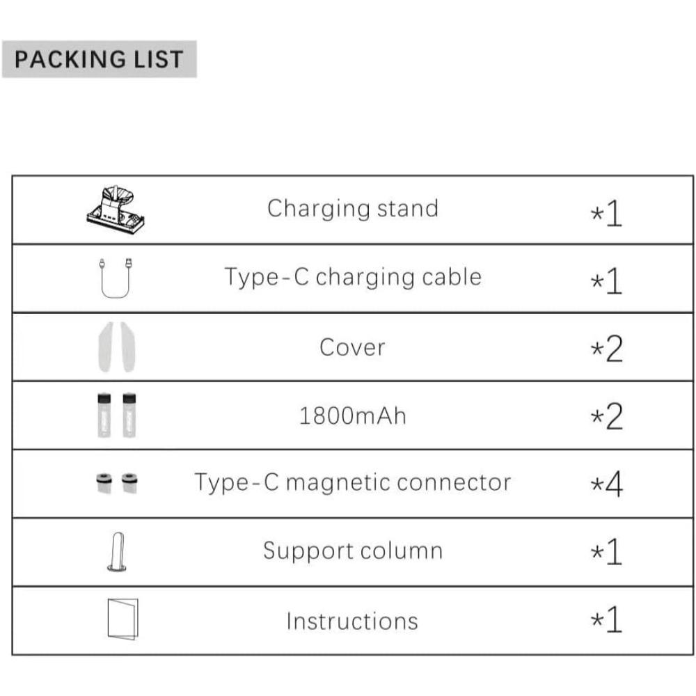 Зарядная база для Meta Quest 3 VR, беспроводная зарядная стойка с RGB-подсветкой, зарядная база, 2 перезаряжаемых аккумулятора для Oculus/Meat Quest 3