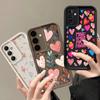 Чехол для телефона 'Любовь Сердце Листья Цветок' Для Samsung Galaxy S26 S25 Ultra S24 S23 FE S22 S21 Plus S20 A56 A55 A54 Мягкий Силиконовый Чехол