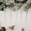 12 Pcs Clear Crystal-like Icicles Pendant Realistic Icicle Hanging Ornament Simulated Spiral Ice
