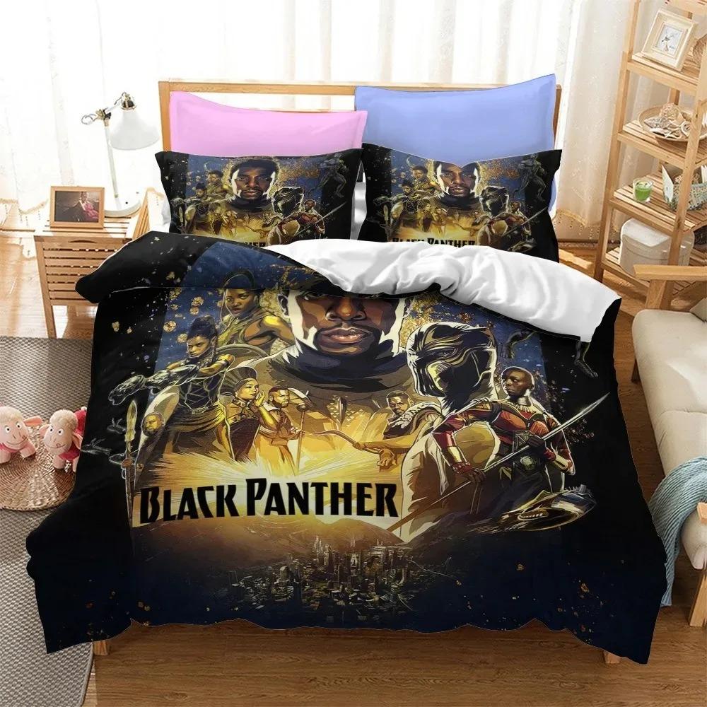 Black Panther Printed Bedding Sets exquisite bed supplies set duvet cover bed comforter set bedding set birthday gift