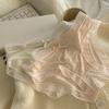 Women Panties Seamless Lace Bow Decor Soft Solid Color Elastic Thin High Waist Quick-drying Breathable Anti-septic Lady Underpants Briefs