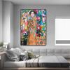 Gustav Klimt Women's Classic Painting Colorful Flowers Home Bedroom Decoration Canvas Poster Printing Art Gift